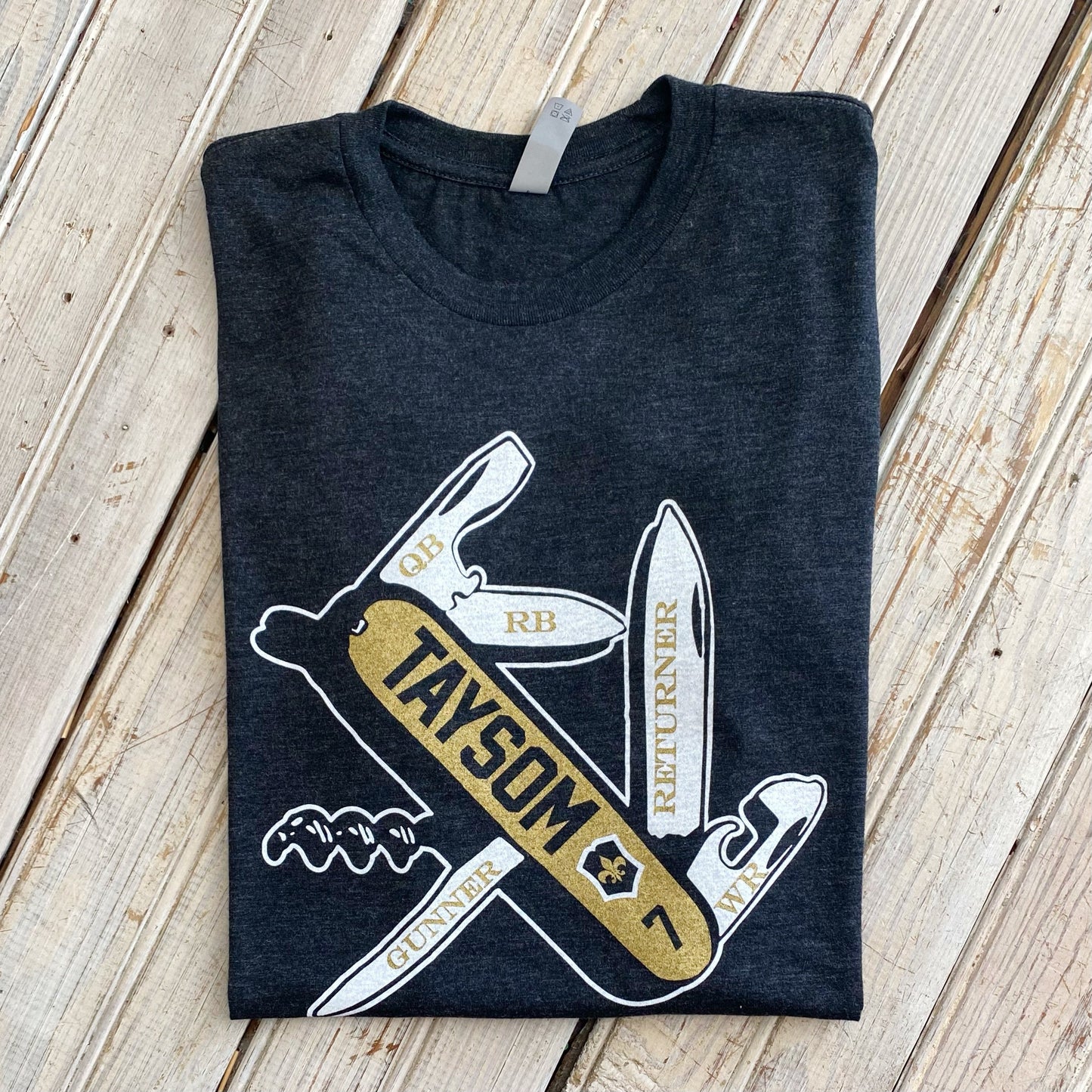 Taysom Unisex Tee-tri black/gold