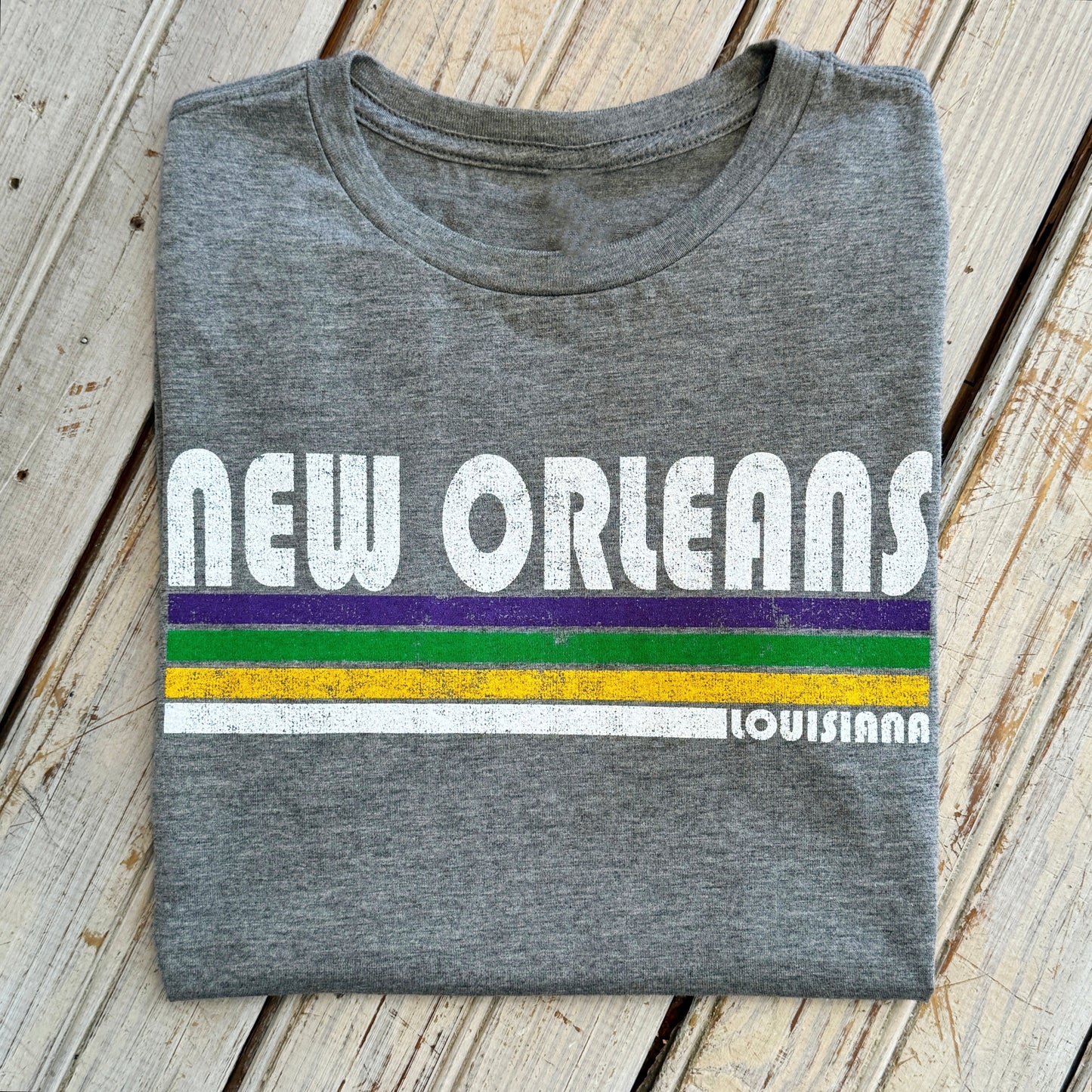 MG NO Stripe Women's Crew-hea grey